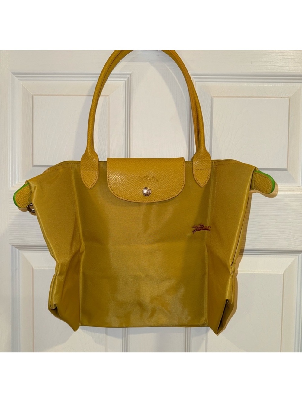 Longchamp Mustard Yellow Leather Shoulder Bag - Picture 3 of 7